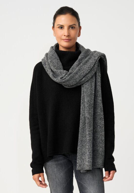 Rundholz Black Label Knitted Scarf Melange Grey