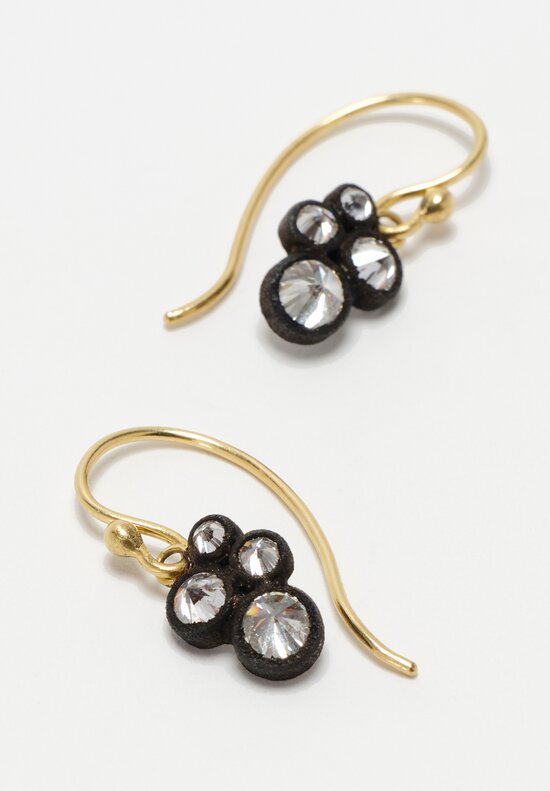 TAP by Todd Pownell 18K, Oxidized Sterling Silver & Inverted Diamond Quad Drop Earrings 1