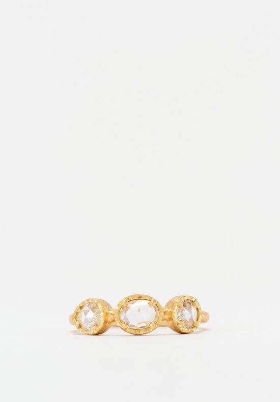 Yasuko Azuma 18k and 3 Rose Cut Diamonds Ring