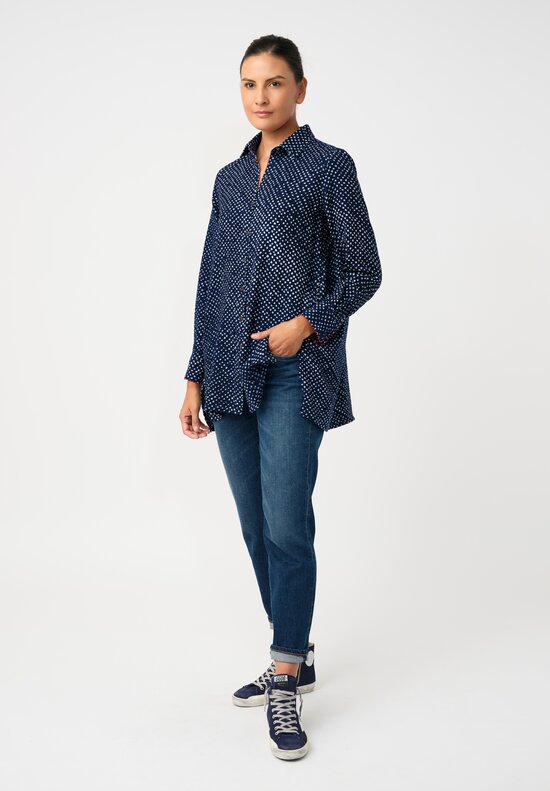 Péro Cashmere Hand-Knotted Button Down Top