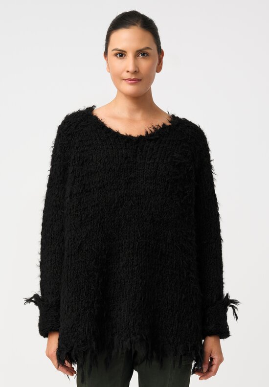 Rundholz Chunky Knit Alpaca Distressed Sweater