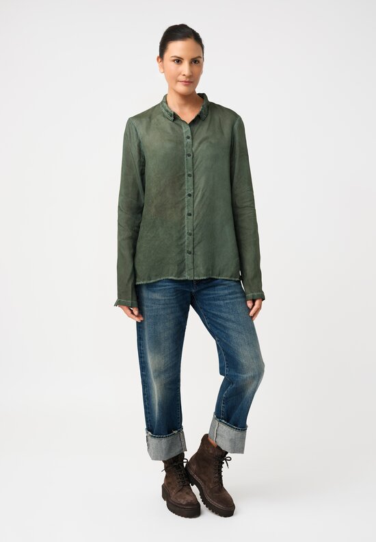 Rundholz DIP Overydyed Sheen Finish Step-Hem Shirt
