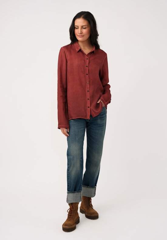 Rundholz DIP Overydyed Sheen Finish Step-Hem Shirt