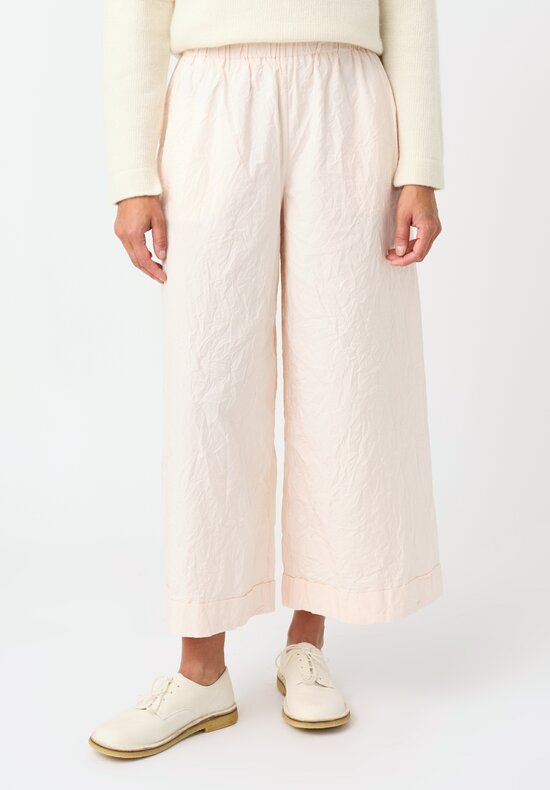 Daniela Gregis Washed Cotton Pigiama Tasche Pants in Pale Pink