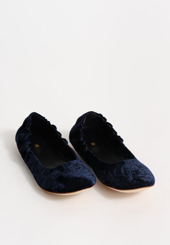 Daniela Gregis Cotton Velvet Elastico Ballerina Flats