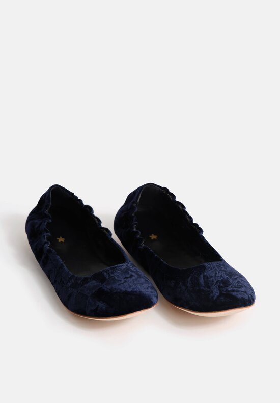 Daniela Gregis Cotton Velvet Elastico Ballerina Flats