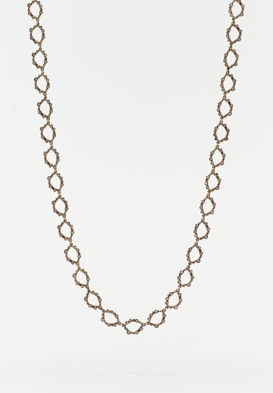Noguchi Bijoux 14K White Gold Tsubu Open-Link Necklace with Pavé Diamonds	