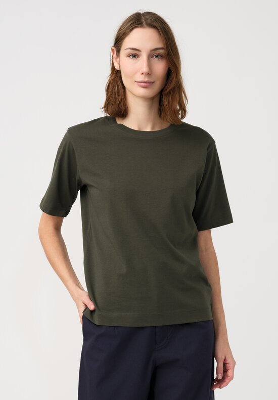 Dries Van Noten Woven Cotton Heydu Crew Neck T-Shirt