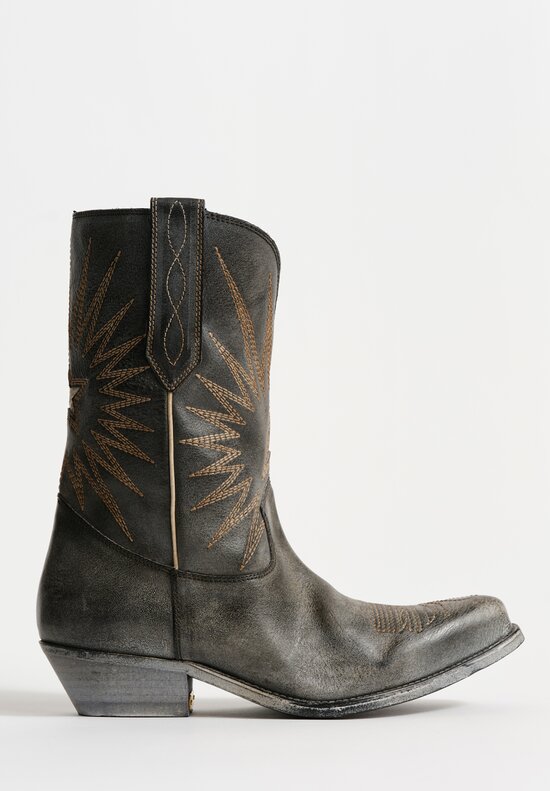 Golden Goose Wish Star Leather Cowboy Boot