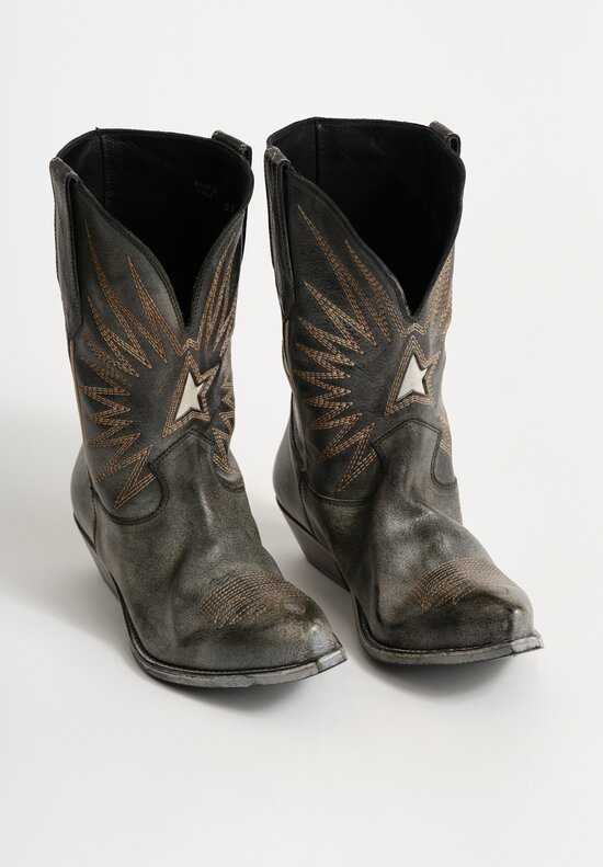 Golden Goose Wish Star Leather Cowboy Boot