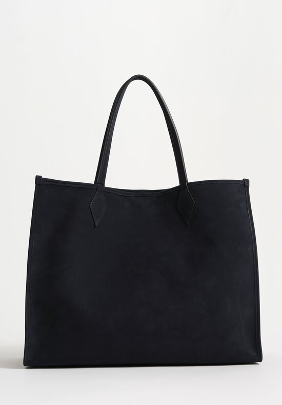 Métier Calfskin Nubuck Leather Chameleon 41 Tote Bag Navy Sapphire