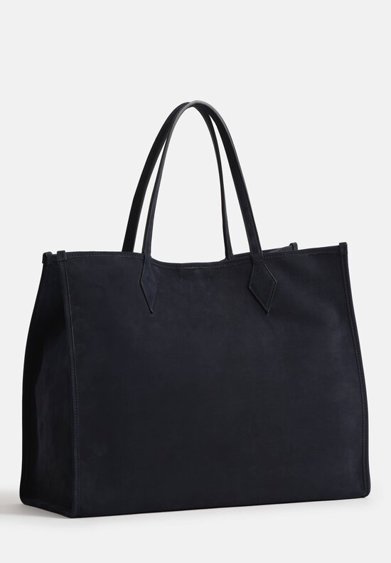 Métier Calfskin Nubuck Leather Chameleon 41 Tote Bag Navy Sapphire