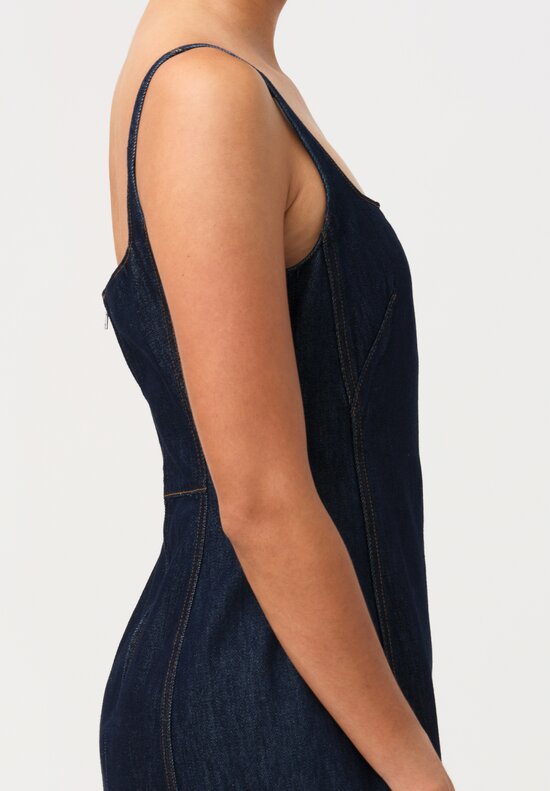 Dries Van Noten Cotton Denim Debano Tank Dress in Indigo Blue