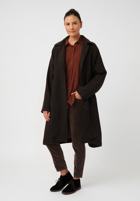 Casey Casey Thermal Oliver Coat in Caffe Brown