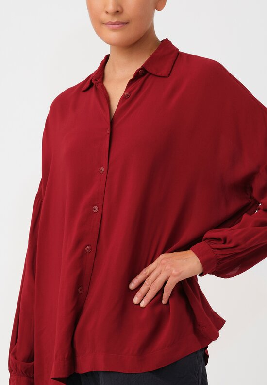 Casey Casey Tissue Gathered Sleeve Detail Squarbi Top