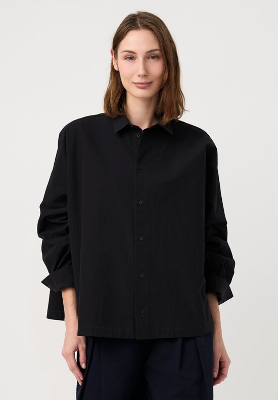 Toogood Structured Cotton Twill Farrier Shirt in Inky Blue