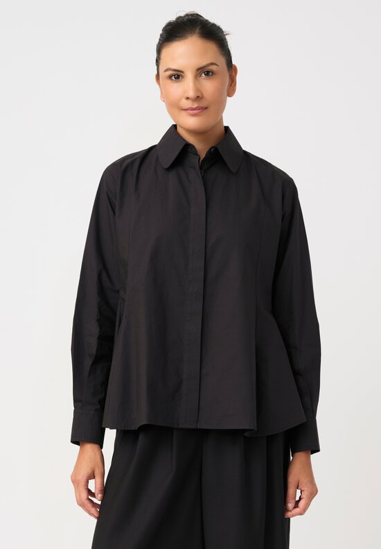 Biyan Cotton Poplin Flutter Hem Jai Shirt