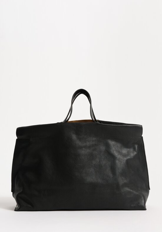 Bea Mombaers Buffalo Leather Midi Shopper Bag Licorice Black