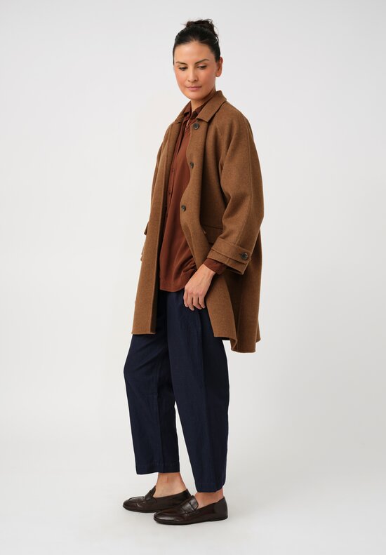 Asciari Felted Thermal Giada Coat in Sudan Brown