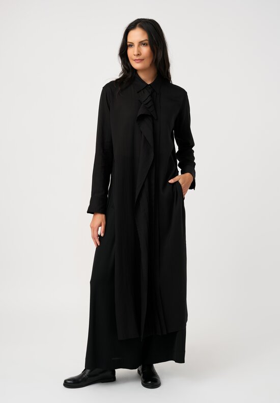 Yohji Yamamoto Tissue Pintuck Pleated Tunic