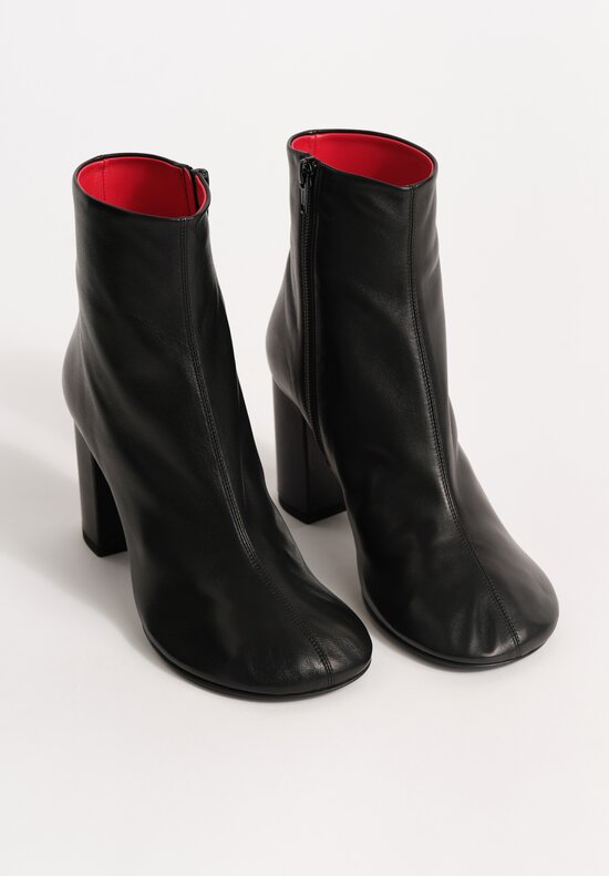 Plan C Lamb Leather High Ankle Boot