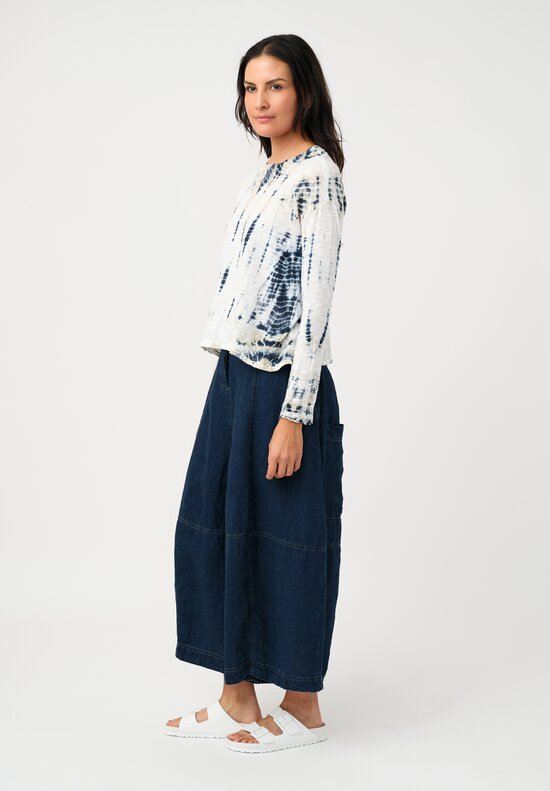 Gilda Midani Cotton Trap Long Sleeve Top