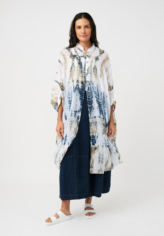 Gilda Midani Linen Orgundy Square Tunic