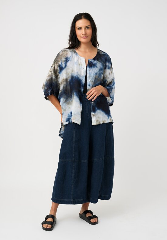 Gilda Midani Linen Button Down Super Shirt