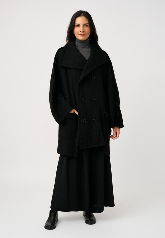 Yohji Yamamoto Seam Detail Pea Coat