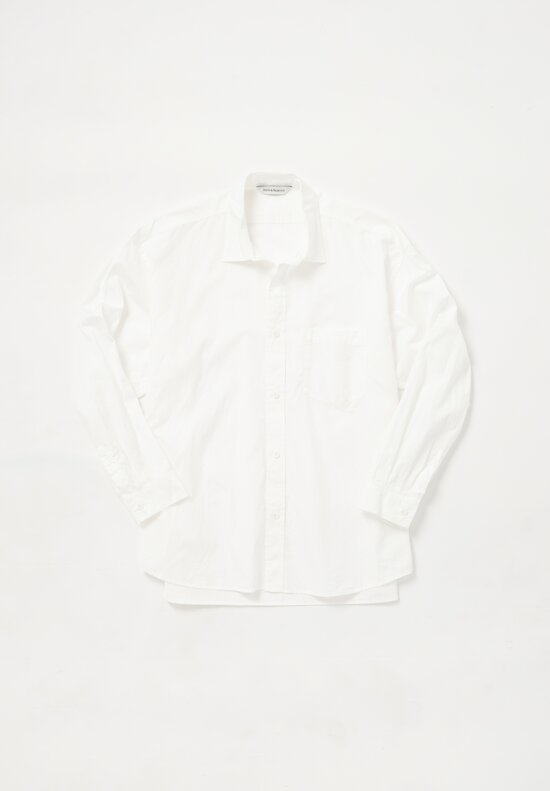 Arts & Science Sea Island Cotton Standard Button-Down Shirt in Off White