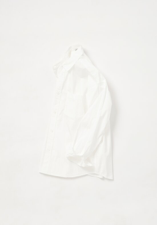 Arts & Science Sea Island Cotton Standard Button-Down Shirt in Off White
