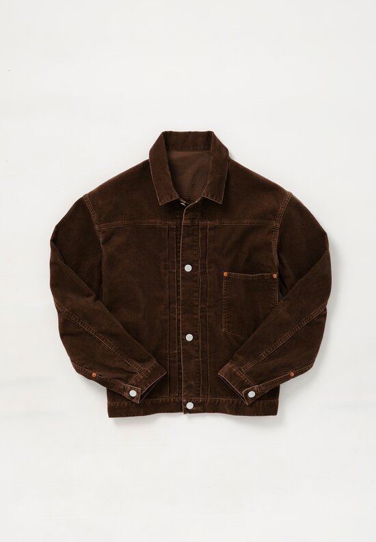 Arts & Science Cotton Corduroy Trucker Jacket in Brown