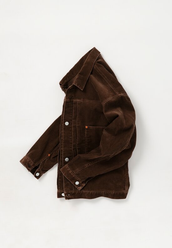 Arts & Science Cotton Corduroy Trucker Jacket in Brown