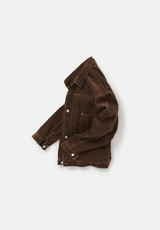 Arts & Science Cotton Corduroy Trucker Jacket in Brown
