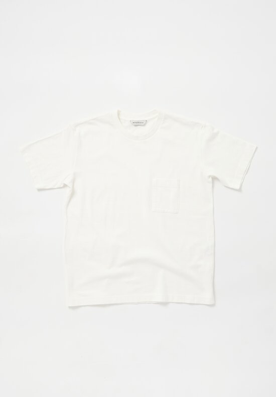 Arts & Science Cotton Jersey Pocket T-Shirt in Off White