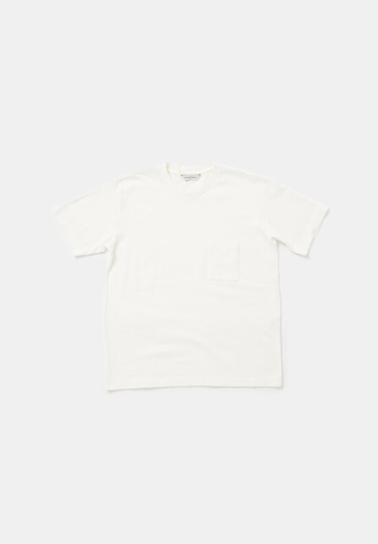 Arts & Science Cotton Jersey Pocket T-Shirt in Off White