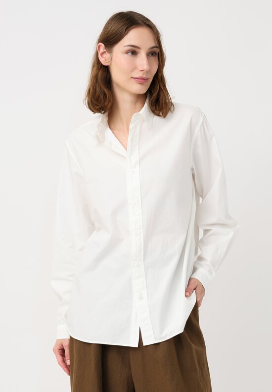 Kaval Sea Island Cotton Broderie Basic Shirt