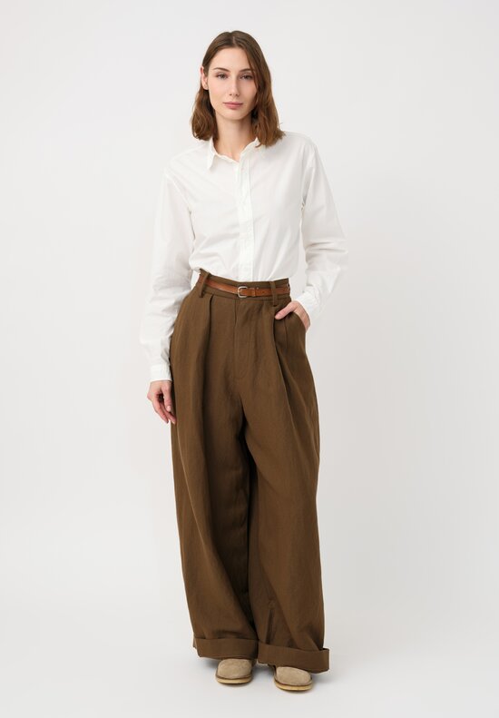 Kaval Sea Island Cotton Broderie Basic Shirt