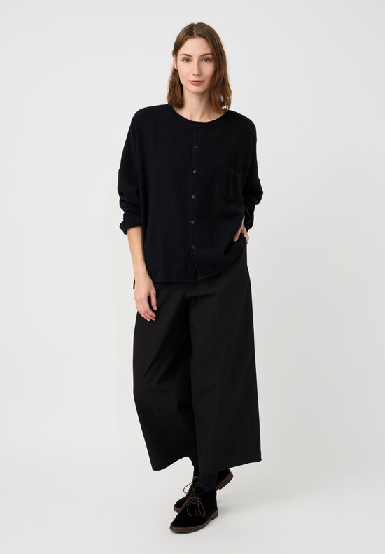 Kaval Etamine No Collar Wide Shirt