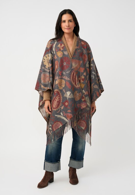 Alonpi Cashmere Sidney Fringed Blanket Cape