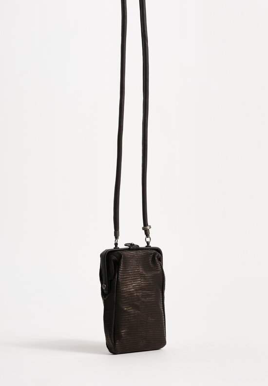 Christian Peau Lizard Leather Tall Frame Shoulder Bag
