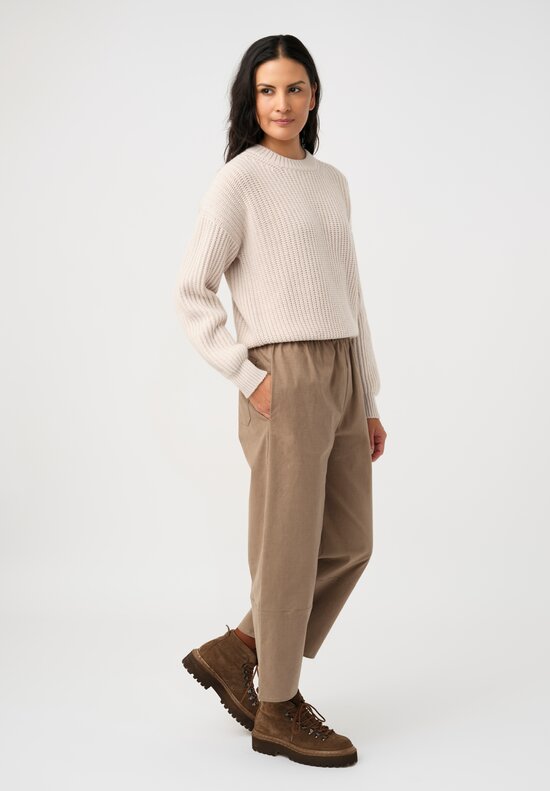 Iris Von Arnim Cashmere Stonewashed Avelina Sweater in Natural Alabaster