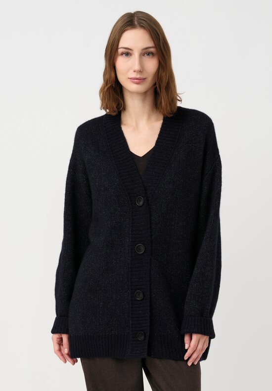 Iris Von Arnim Knit Cashmere Silk V-Neck Elowen Cardigan