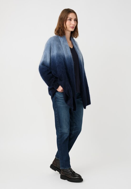 Iris Von Arnim Dip-Dyed Brushed Cashmere Kamelia Cardigan