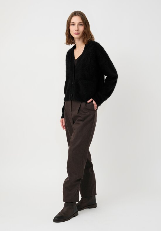 Iris Von Arnim Brushed Cashmere Cropped Seraphina Cardigan