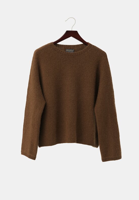 Wommelsdorff Cashmere Hand-Knit Tiili Sweater in Celtic Brown	