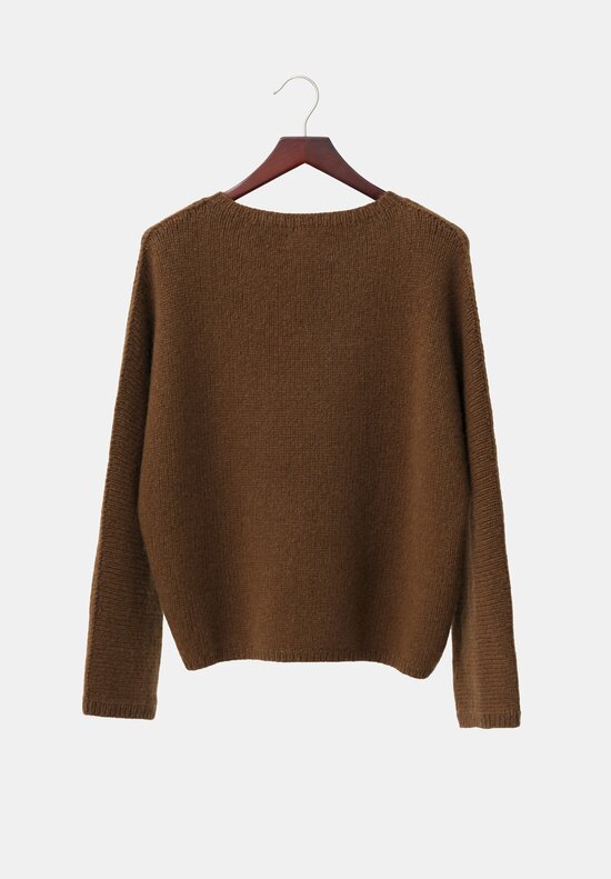 Wommelsdorff Cashmere Hand-Knit Tiili Sweater in Celtic Brown	