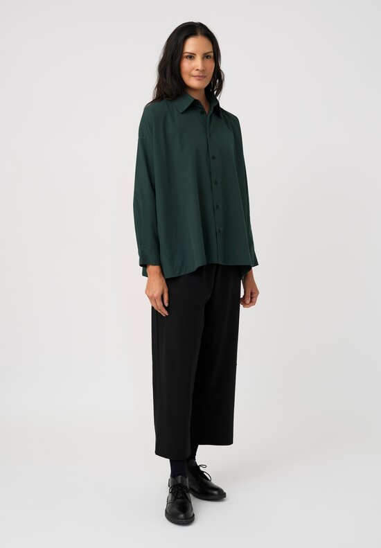 Eskandar Cotton Poplin Slouch Button Down Shirt