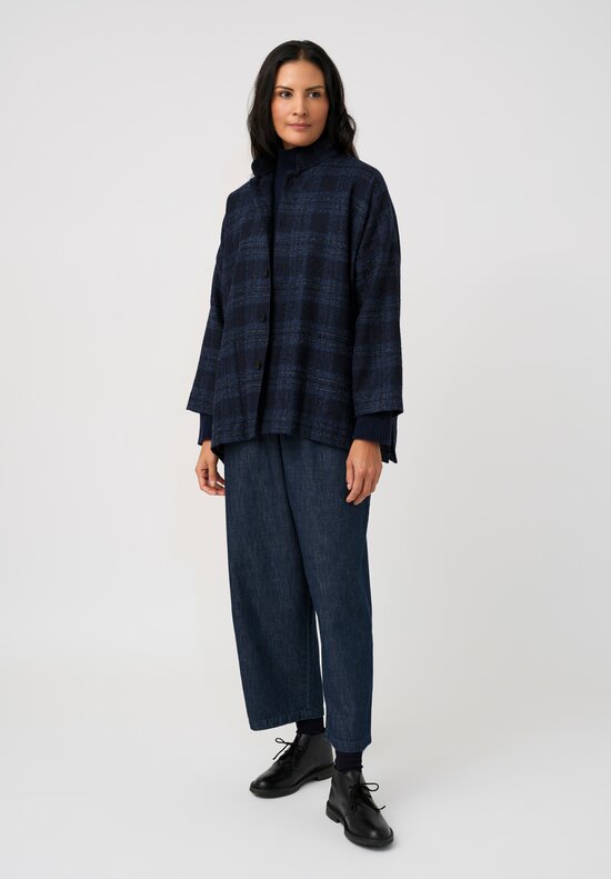 Eskandar Alpaca Bouclé Mandarin Collar Jacket