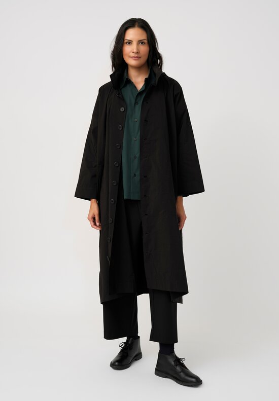 Eskandar Hideaway Hood Raincoat